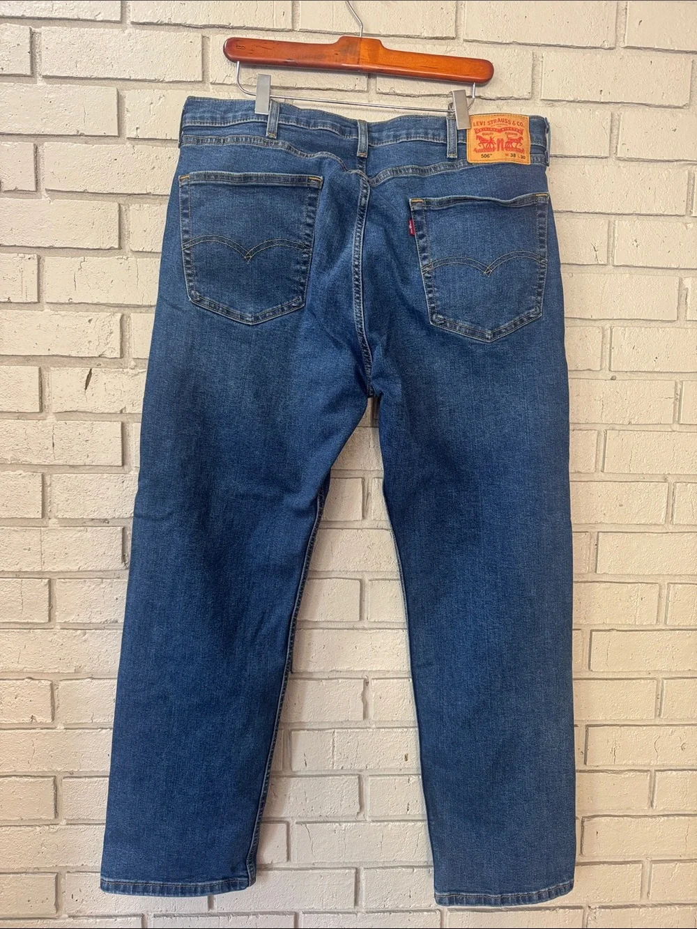 Levi's Straight-Leg Jeans in Medium Blue Wash